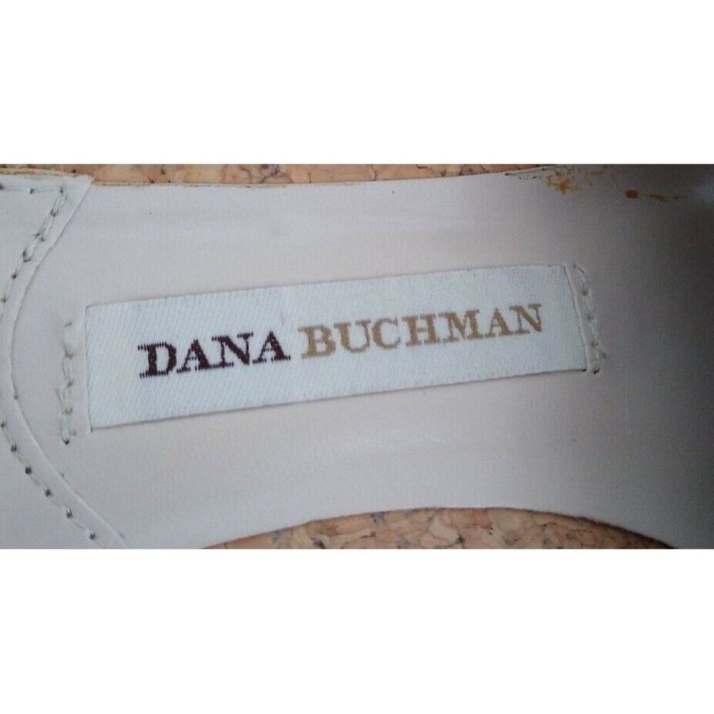 Dana Buchman BILLY BROWN Tan Slip On Strappy Open Toe Cork Wedge Sandals Sz 8 M - Picture 7 of 9